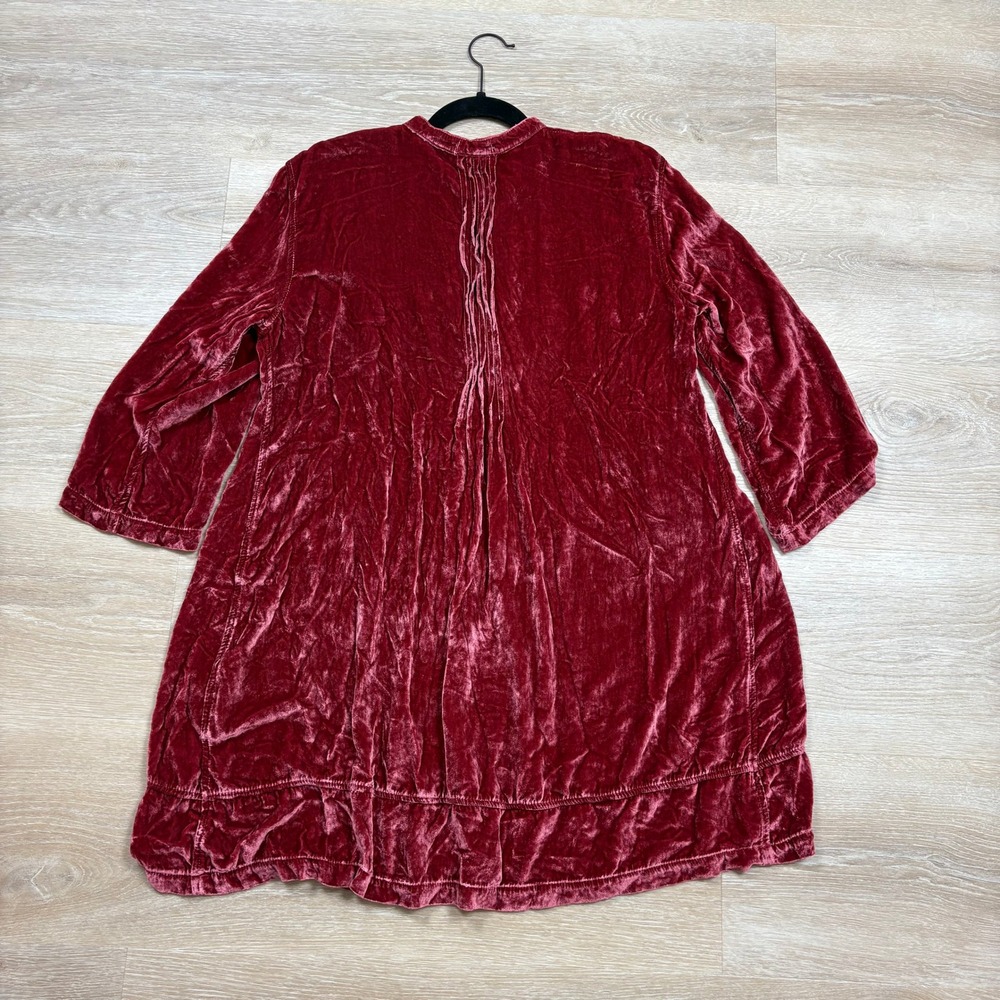 CP Shades Velvet Tunic Dress Women's Large ‎ Color Red/Pink - Picture 5 of 5